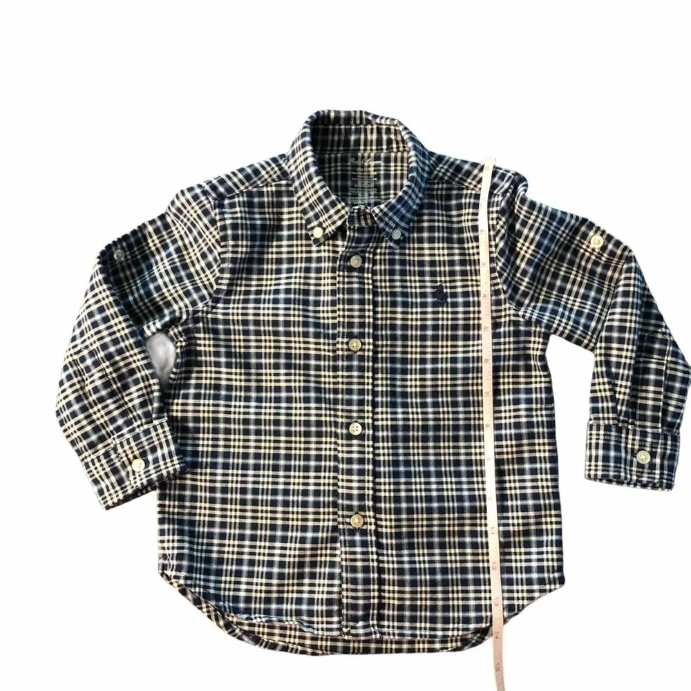 RALPH LAUREN - BOYS 24 MONTHS BLUE PLAID SHIRT